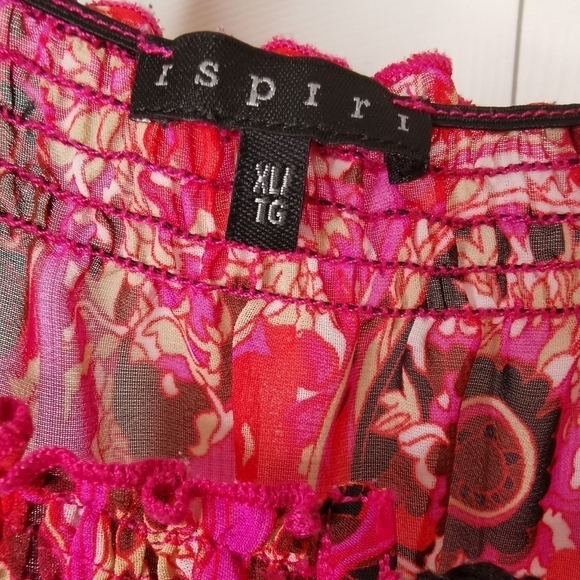 Brights bold Sheer Colourful top - Picture 4 of 11